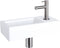 DIFFERNZ RAVO - Fonteinset - Keramiek mat chroom - Glans wit