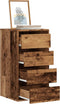 vidaXL - Ladekast - 40x41x76 - cm - bewerkt - hout - oud - houtkleurig