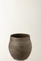 J-Line bloempot Gio - keramiek - bruin - medium - Ø 25 cm