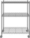 vidaXL Opbergrek met wielen 3-laags 60x35x81 cm 150 kg zwart