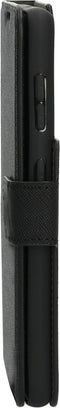 Mobiparts Galaxy S21 - Wallet Case - Saffiano motief - Zwart