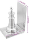 vidaXL - Boekensteunen - 2 - stuks - Zilver - 11x12x19,5 - cm - Aluminium - Schaak