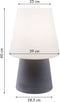 8 Seasons Design - No. 1 - Tafellamp - Binnen & Buiten - Grijs - LED - 60cm