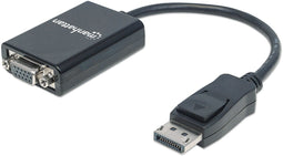 Manhattan 151962 - DisplayPort naar VGA Adapter - 15cm - Zwart