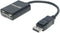 Manhattan 151962 - DisplayPort naar VGA Adapter - 15cm - Zwart