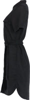 VERO MODA VMSILJA SS SHORT SHIRT DRESS GA NOOS - Dames Jurk - Tailleband en knoopsluiting - Denim