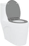 vidaXL - Snelsluiting - Toiletkap - met - Soft - Close - Duroplast - Grijs