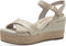 Tamaris Core - Dames Sandalen - Hakhoogte 7 cm - CHAMPAGNE - Maat 41