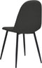 vidaXL - Eetkamerstoelen - 4 - st - 45x53,5x83 - cm - kunstleer - zwart