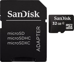 Sandisk MicroSDHC 32 GB - MicroSD kaart met adapter - Class 4 - zwart
