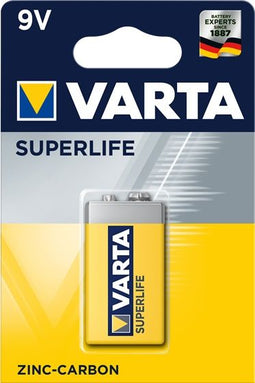 Varta Superlife 9V - Batterij - 380 mAh - Zink-koolstof