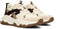 POSH by Poelman GIGI - Dames Sneakers - Chunky zool 5 cm - Bruin met Beige