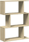 vidaXL - Kamerscherm - / - boekenkast - 3-laags - 70x24x97 - cm - hout - sonoma - eiken