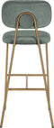 Richmond Barstoel Xenia Jade Velvet / Brushed Gold (Genova 504 Jade)