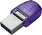 Kingston DataTraveler microDuo 3C - USB-stick 128GB - USB-C en USB-A - Paars