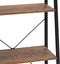 vidaXL - Opbergmeubel - met - 3 - lagen - 56x35x108 - cm - donkerbruin - en - zwart