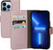Mobiparts iPhone 13 Pro - Wallet Case - Saffiano motief - Roze