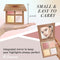 Vegan Highlighter Kit met Spiegel - 4 Hypoallergene Shimmer Tinten
