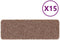 vidaXL - Trapmatten - met - Latex - Achterkant - Bruin - 25x60 - cm