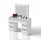 Juskys Talea - Kaptafel - Incl. Spiegel en LED - Wit