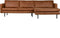 BePureHome Rodeo Chaise Longue Rechts - Leer - Cognac - 85x300x86