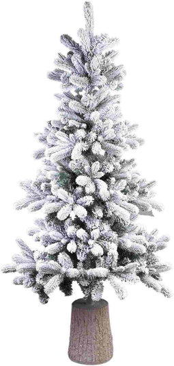 PTMD Kunstkerstboom Shawa - 90x90x180 cm - Pvc - Wit