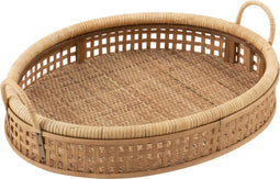 J-Line plateau - dienblad Pick - rotan/bamboe - naturel - small