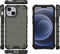 Lunso - Honinggraat Armor Backcover hoes - Geschikt voor iPhone 13 Mini - Zwart