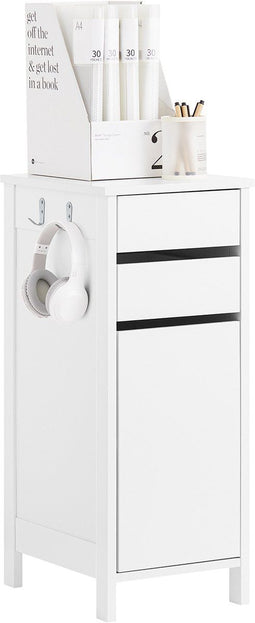 SoBuy FWT108-W - Bijzettafel - Compact 30x76x40cm - Wit