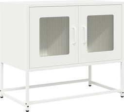 vidaXL - Tv-meubel - 68x39x60,5 - cm - koudgewalst - staal - wit