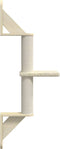 vidaXL - Kattenmeubel - wandgemonteerd - met - krabpaal - 85,5 - cm - crèmekleurig