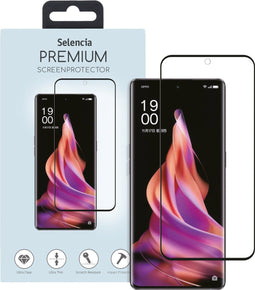 Selencia Oppo Reno 9 Pro (5G) / Reno 9 (5G) - Gehard Glas Screenprotector - Krasbestendig - Zwart