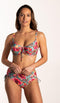Cyell IN BLOOM - Bikinitop Dames - Niet voorgevormd met Beugel - Blauw/Roze