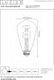 Lucide ST64 TWILIGHT SENSOR - Filament lamp - E27 - 4W 2200K - Dag/nacht sensor - Amber