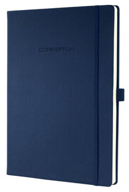 Sigel - notitieboek - Conceptum Pure - A5 - donkerblauw - hardcover - 194 pagina's - 80 grams - lijn - SI-CO657