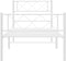 vidaXL - Bedframe - met - hoofd- - en - voeteneinde - metaal - wit - 100x200 - cm