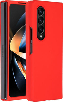 Accezz Hoesje Geschikt voor Samsung Galaxy Z Fold 4 Hoesje Siliconen - Accezz Liquid Silicone Backcover - Rood