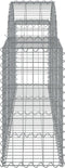 vidaXL - Schanskorven - 8 - st - gewelfd - 200x30x60/80 - cm - gegalvaniseerd - ijzer