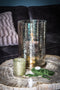 PTMD Melva Windlicht - H32 x Ø10 cm - Glas/aluminium - Koper