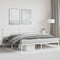 vidaXL - Bedframe - met - hoofdbord - metaal - wit - 200x200 - cm
