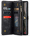 Caseme Geschikt voor Samsung Galaxy S24 Ultra hoes - Vintage 2 in 1 portemonnee - Zwart
