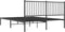 vidaXL - Bedframe - met - hoofdbord - metaal - zwart - 160x200 - cm