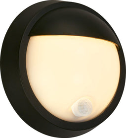 Briloner Puni - Lampe d'extérieur - Bewegingsmelder - USB-C oplaadbaar - Spatwaterdicht - Ø17 x 7 cm - Zwart