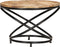 vidaXL - Salontafel - 60x60x40 - cm - massief - ruw - mangohout - zwart