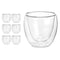 Waterglas Vivalto OCT-DG2319 Transparant Borosilicaatglas 100 ml (6 Stuks)