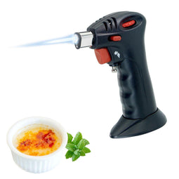 Westmark Gasbrander voor het gratineren, flamberen en karamelliseren, regelbare vlam, incl. kinderbeveiliging, kunststof/RVS, zwart, 12392280