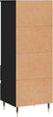 vidaXL - Hoge - kast - 40x36x110 - cm - bewerkt - hout - zwart