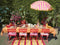 Mica Decorations Evita Bistroset - Set van 3 - Inklapbaar - Rood (set van 3)