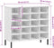 vidaXL - Schoenenrek - met - metalen - poten - OSLO - 95x35x86 - cm - grenenhout - wit