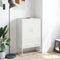 vidaXL - Hoge - kast - 68x39x111,5 - cm - staal - wit